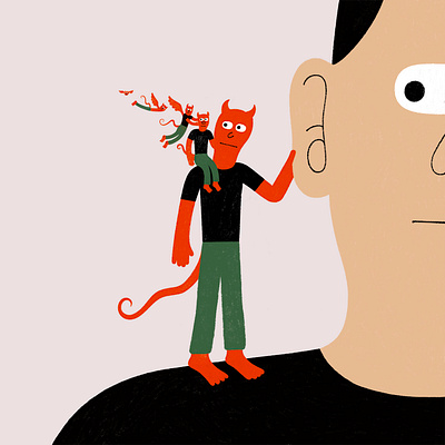 Even my demons have demons abran animation branding demons design drawing graphic design illustration logo ui vector