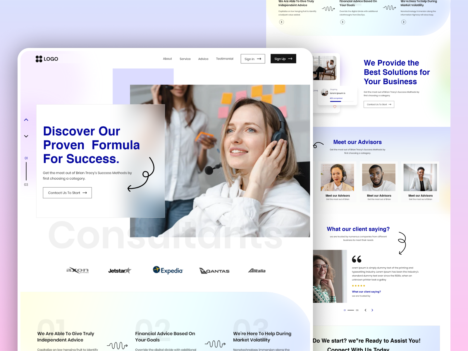 Consultancy Mockup Design creativedesign designinspiration dribbble figma homepage landingpage minimalui modernwebdesign ui uidesign uishot uiux webdesign