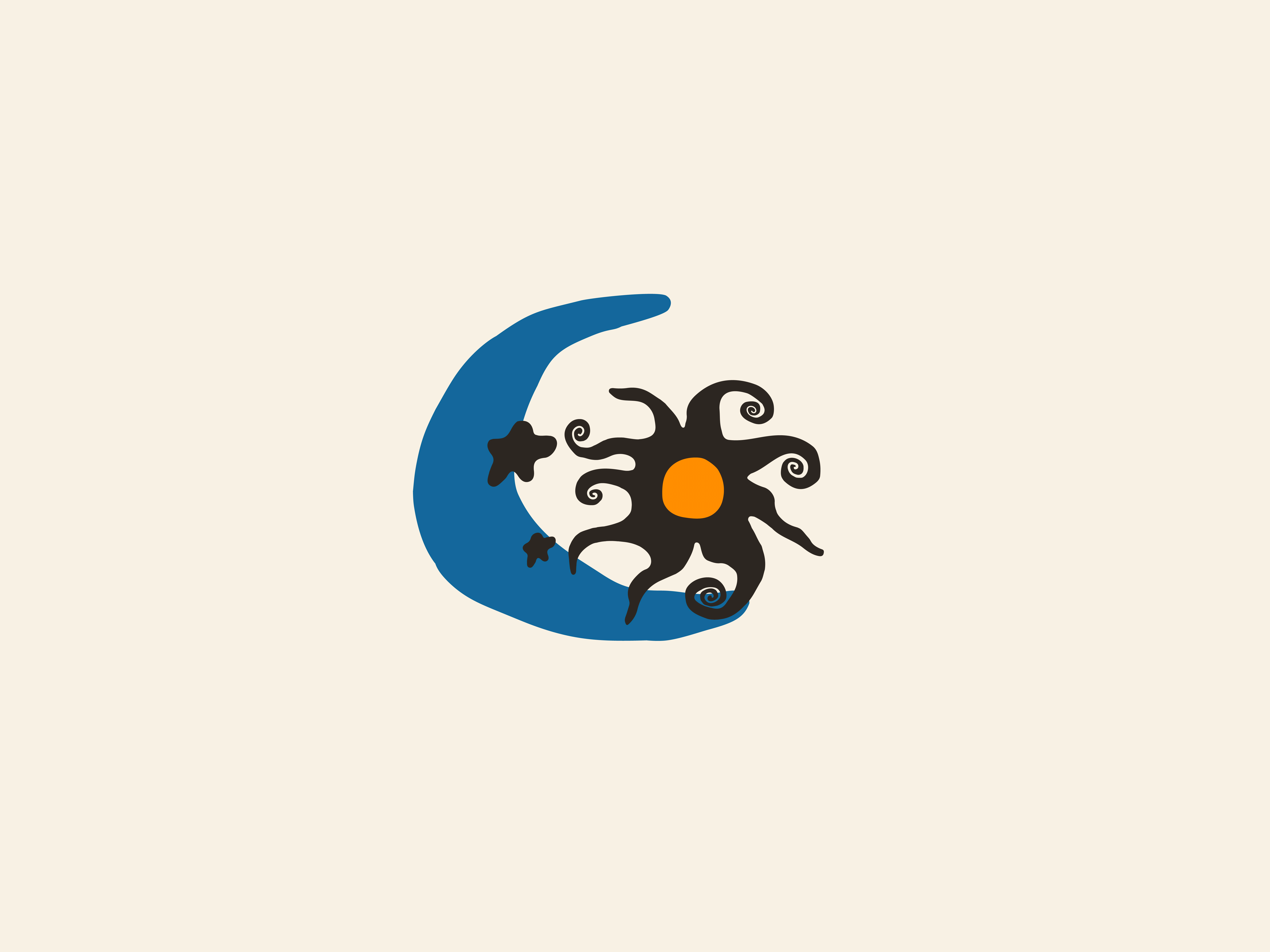 Sun Moon astology branding classic design illustration logo magic moon nature spiritual stars sun universe vector