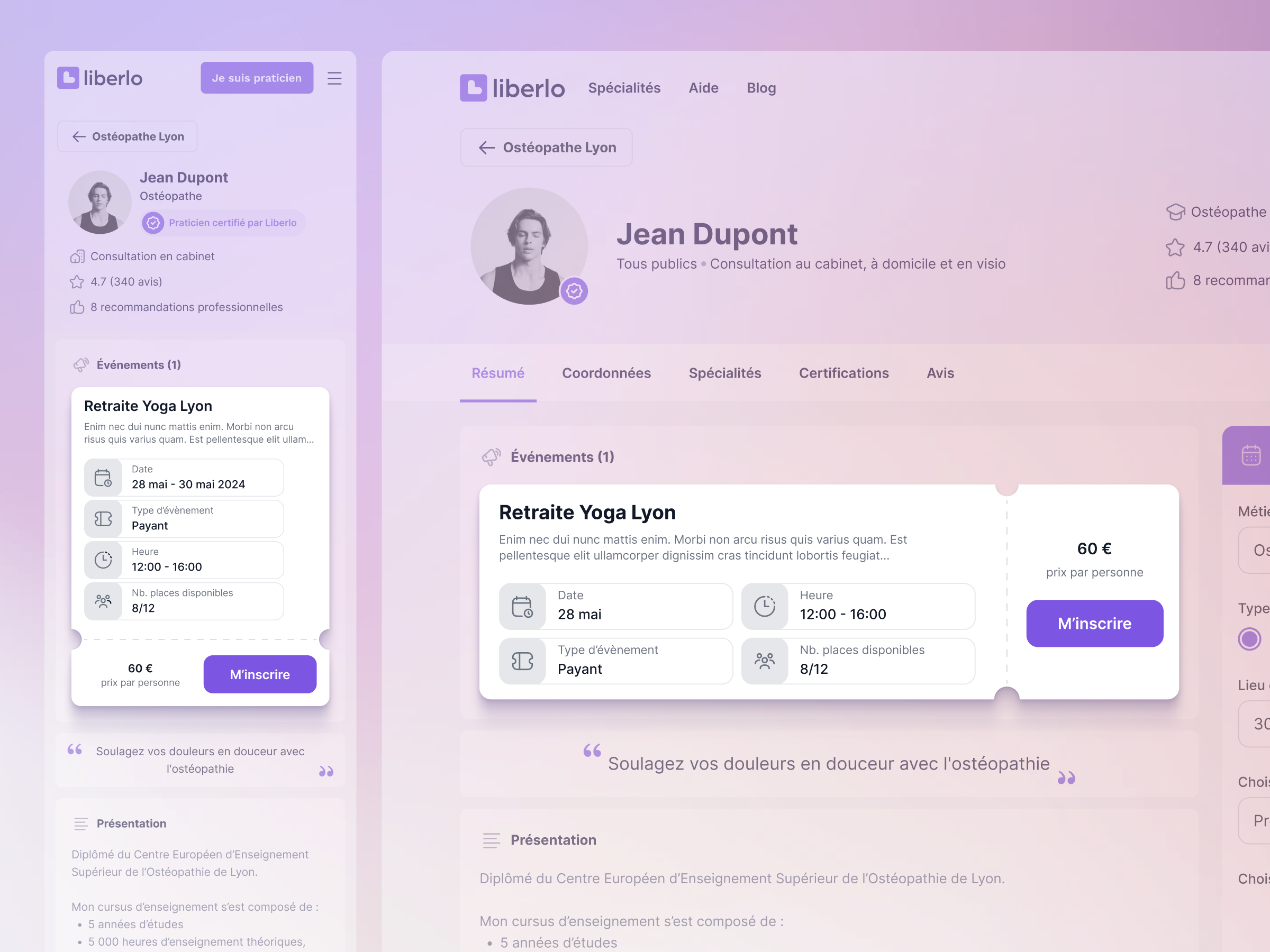 Liberlo - Event Ticket UI product design ui ux webdesign