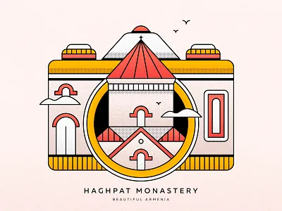 Haghpat Monastery / Armenia 🇦🇲 armenia armenian armenian church armenian illustrator artwork beautiful armenia church come to armenia design graphic design haghpat haghpat monastery historical armenia illustration landmark lineart monastery vector