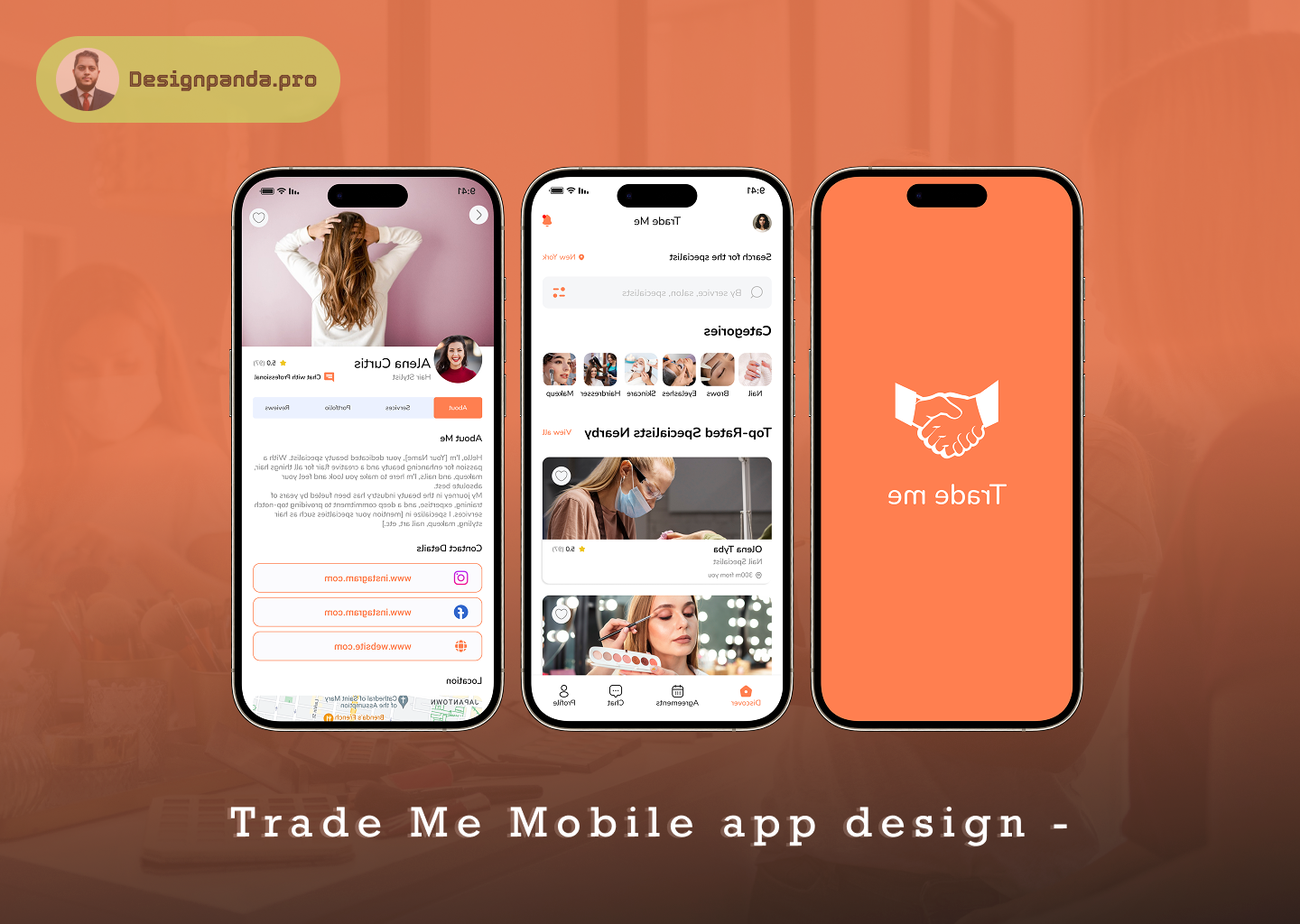 TRADE ME - PROFESSIONALS - MOBILE APP DESIGN android app best creative experience ios logo modern prototyping services trade ui user ux flows