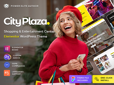 City Plaza - Entertainment Center & Shopping Mall WordPress Them city center theme city plaza theme cmsmasters commercial center theme entertainment website shopping mall web design shopping mall website web design website design wordpress theme