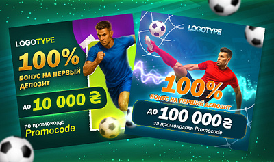 iGaming Sports Promo Banners – Football Edition advertising casino game graphic design igaming