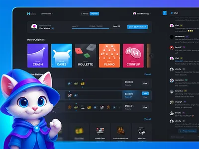 🎮 Holos — Crypto Casino UI | Web3 Gambling Experience betting blockchain casino casino design casino game casino template crypto betting crypto casino crypto design gambling gambling design game design igaming igaming design web3 betting