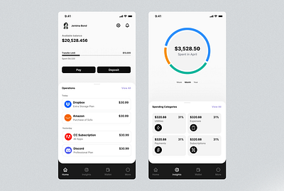 Finance Management Mobile App app design design figma ui uiux ux