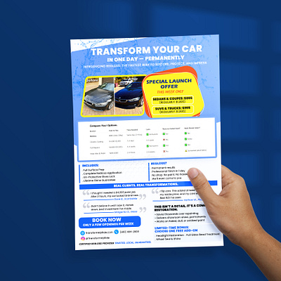 car transformation flyer design car shine car transformation flyer design leaflet design polish