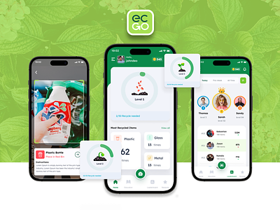 Recycling Mobile App app branding eco eco friendly garbage graphic design interaction interface mobile mobile app recycle recycling save planet scan trash ui uidesign uiux user interface ux