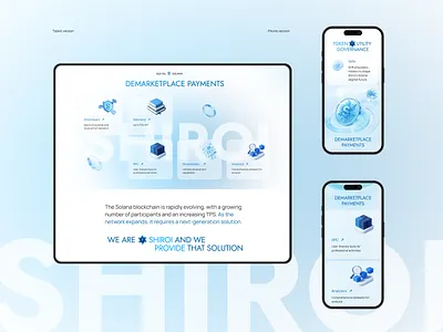 Web3 Mobile Website for Decentralized Payments 3d blockchain crypto futuristic minimal solana ui uidesign uiux web3 webdesign