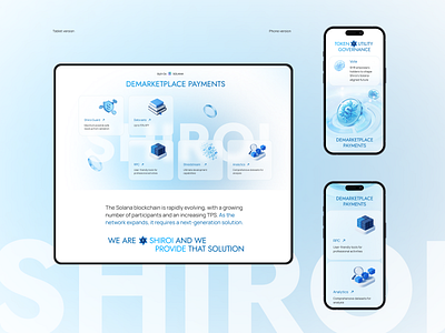 Web3 Mobile Website for Decentralized Payments 3d blockchain crypto futuristic minimal solana ui uidesign uiux web3 webdesign