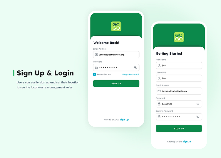 Recycling Mobile App by FinchUX Studio on Dribbble