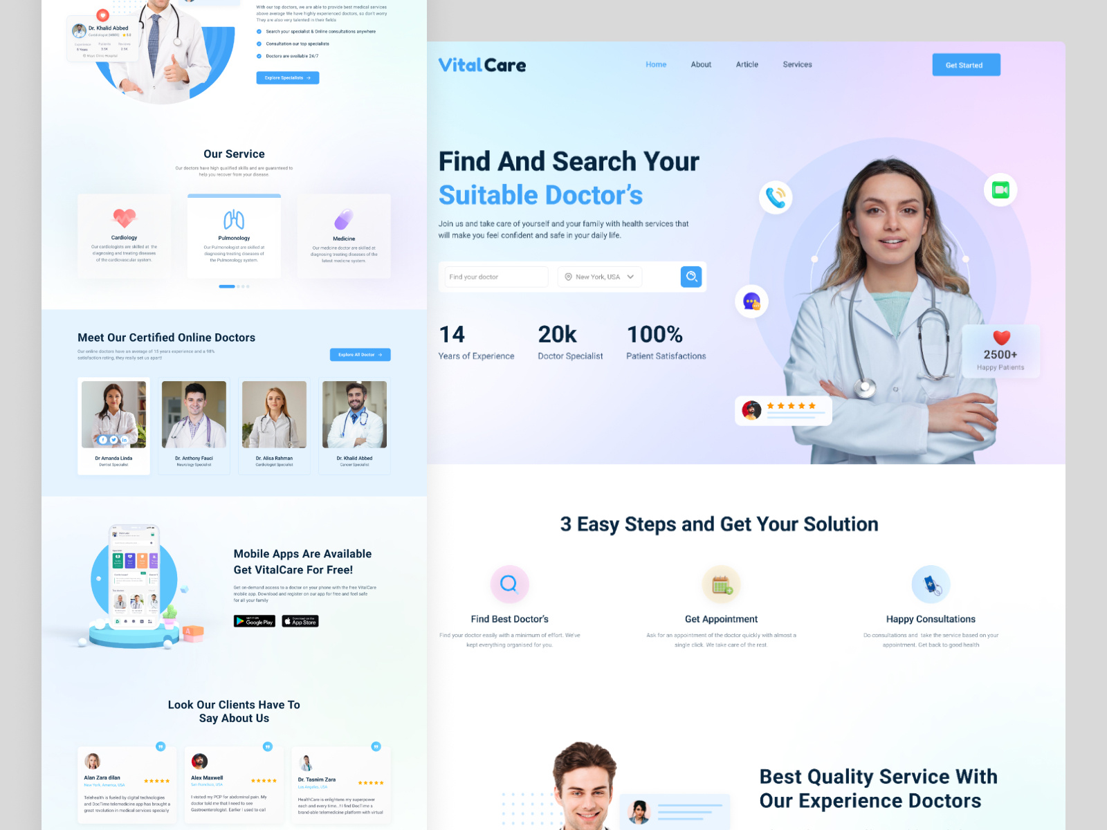 Example of Modern Responsive Website / Landing Page