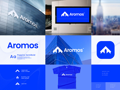 Logo identity for Aromos™️ | letter logomark apartment brand book brand identity branding broker building creative design graphic design home house icon logo logo designer modern property real estate realtor symbol