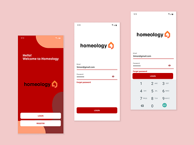 Smooth & Clean Mobile App Design- Login page figma furniturestore furnitureui graphic design minimaldesign productshowcase uiux