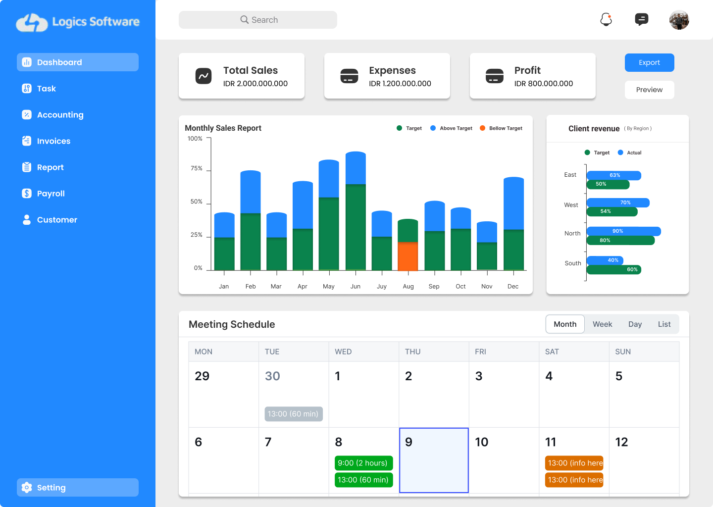 Example of Website Design, UI Design