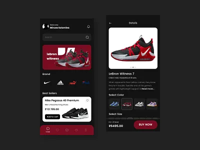 🏀 E-commerce Sneaker App – Dark UI Concept app branding darkmode design ecommerceui figmadesign graphic design illustration logo mobileappdesign s19designstudio shoeapp sneakerstoreui typography ui uidesign ux uxcasestudy vector