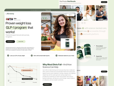 Weight Loss Website branding design home page design illustration medical ui ui design ui ux design ux website website design weight loss weight loss website wellness