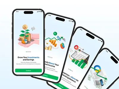 Onboarding Screens for a Finance Mobile App Design android application branding design illustration ios onboarding screen onboarding screen app onboarding screen design onboarding screen mobile onboarding screen ui ui