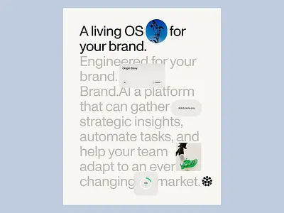 Brand OS Promotional Graphic abstract poster ai platform bold typography clean clean design creative design graphic design minimalist modern os os for brand poster design typface typo typographic design typography