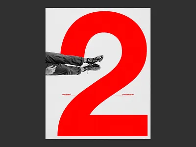 Minimalist Event Poster - "2" 2 clean clean design colorful creative creative poster design event event poster graphic design minimalism minimalistic design modern poster poster design red typography