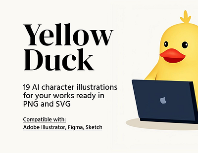 Free Yellow Duck Illustrations by Artifisio free illustration png svg