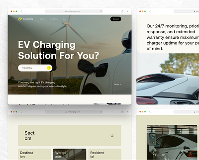 EV Charging Website charging station design electric electric car electric vehicle electric vehicles ev ev charger ev charging station app ev charging website ev landing page landing page startup transportation transportation website ui web website
