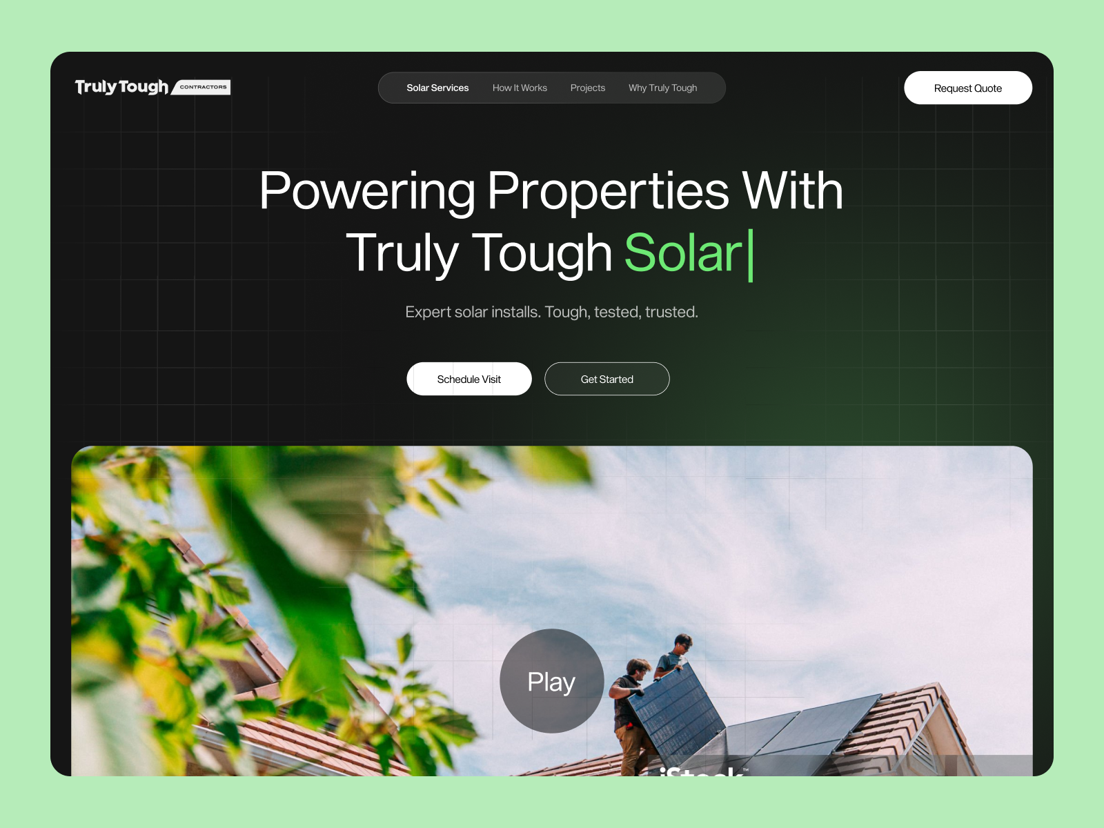 Solar Website UI UX Design - Home Page UI Design branding design energy website home page design illustration solar solar installation solar panel website ui ui design ui ux design ux website website design