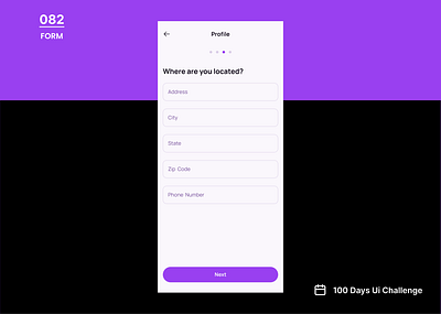 DailyUIchallenge Day 082/100 Prompt: Form ui