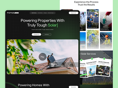 Solar Website UI UX Design - Home Page UI Design branding design energy home page design illustration solar solar energy solar panel installation solar panel website ui ui design ui ux design ux website website design