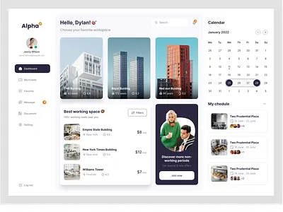 Workplace booking Dashboard app design dashboard ui design ui ux web design