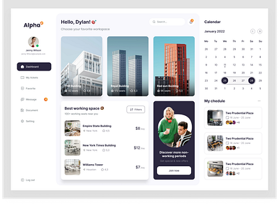 Workplace booking Dashboard app design dashboard ui design ui ux web design