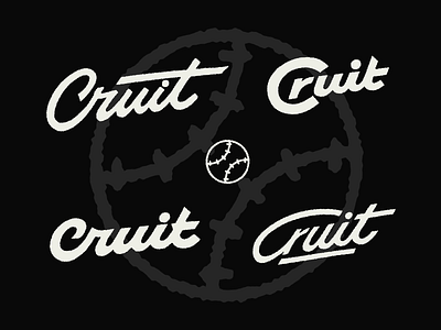 Cruit_logotype_process baseball calligraphy cruit custom flow iconic identity lettering logo logotype premium process retro script sporty type unique wordmark