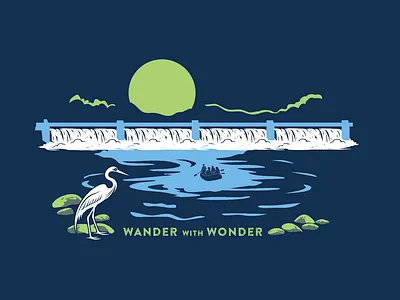 River/Dam Shirt bird bridge dam nature river rocks shirt tshirt water