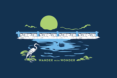 River/Dam Shirt bird bridge dam nature river rocks shirt tshirt water
