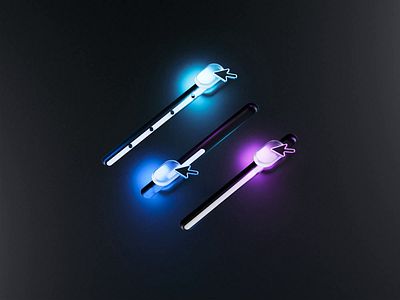Settings 3d 3d animation blender blender3d cursor illustration isometric isometric illustration settings slider toggle