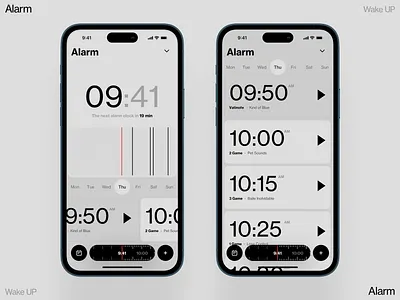 Wake UP alarm dashboard design homepage illustration interface ios iphone mobile news ui