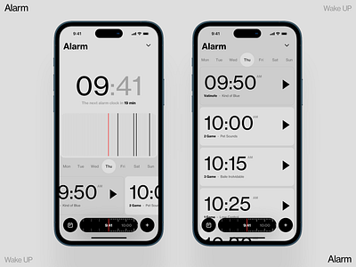 Wake UP alarm dashboard design homepage illustration interface ios iphone mobile news ui