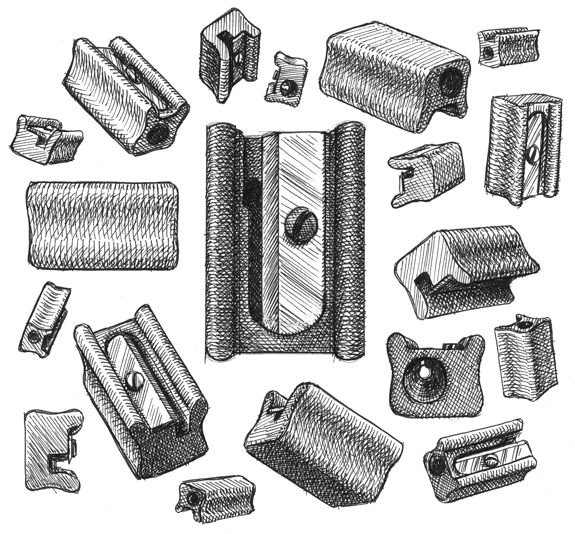 Bakelite Pencil Sharpener art artist artwork drawing hand drawn illustration ink
