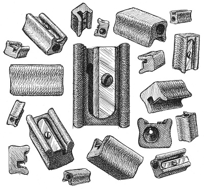 Bakelite Pencil Sharpener art artist artwork drawing hand drawn illustration ink