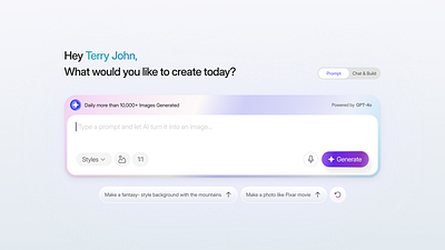 Prompt Box UI design input minimilist promptbox
