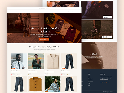 Modern Men’s Clothing Website Design clothingwebsite fashionstore figma graphic design mensfashion typography ui webdesign