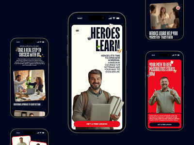 UI/UX Website Design for EdTech Company | Heroes Learn app company design edtech education figma mobile redesign ui ux visuals web website wed design