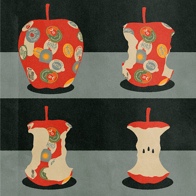 Apple Study art branding design editorial editorial illustration graphic design illustration illustrator printed