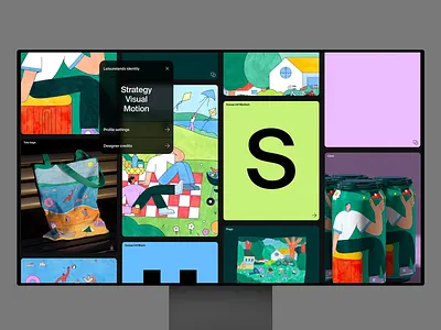 Creative Grid-Based Web Showcase brand visuals creative showcase design menu digital identity grid based grid layout layout system modular design playful graphics portfolio site product grid responsive web ui design user interface ux concept ux design visual hierarchy visual system web gallery web showcase