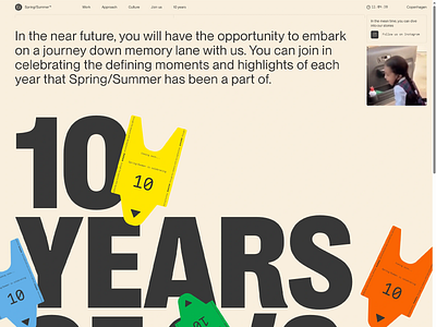 Decade Celebration Hero Layout anniversary landing brand timeline clean navbar floating elements headline first hero layout hero section marketing banner milestone page modern web playful icons responsive design spacious layout storytelling interface typography ui design ui inspiration ux design ux focus visual hierarchy