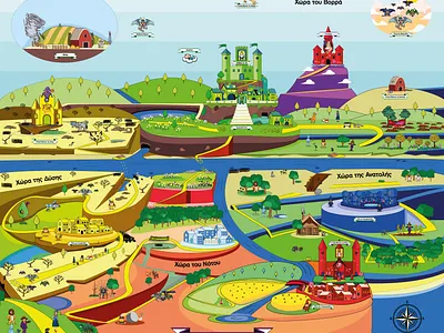 Wizzard of Oz Map - 6 x 5 meters carpet carpet children illustration sheet vector