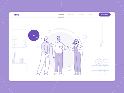 Sofía Salud - Cursor Inertia 2d animation animation 2d css cursor digital ecosystem healthcare healthcare insurance hover illustration inertia interaction landing page micro interaction microinteraction motion graphics player ui uidesign