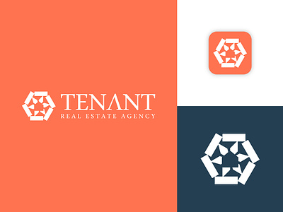 rental, real estate group, real estate agency tenant logo agency brand branding business company construction creative home house icon logo logo design mortgage property real estate real estate agency real estate group realtor rental unique