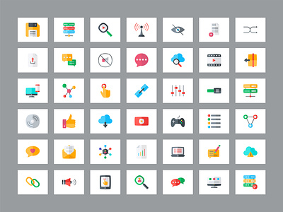 Creative Multimedia Flats Icons designs. creative flat icons creative icons creative illustrations creative multimedia flat icons design game icons icons design illustration multimedia flat icons play button icon sound icons vector vector icons