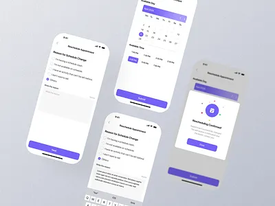 Reschedule Appointment Mobile App Ui app appointment appointment app appointment dashboard appointment design appointment details appointment interface appointment mobile appointment option appointment page appointment screen appointment ui appointment view appointment widget graphic design mobile reschedule reschedule appointment mobile screen ui